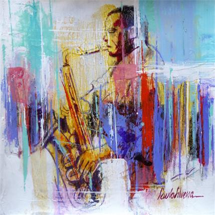 Painting Jazz Fest by Silveira Saulo | Painting Figurative Acrylic Pop icons