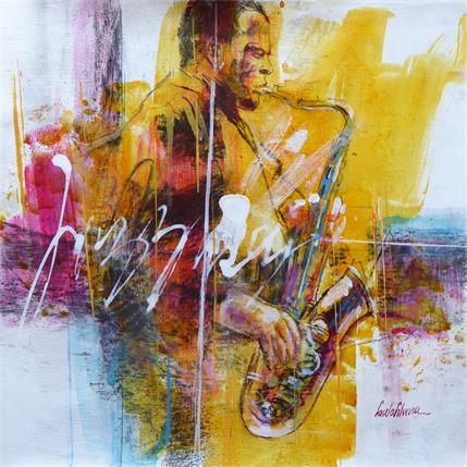 Painting jazzHost by Silveira Saulo | Painting Figurative Acrylic