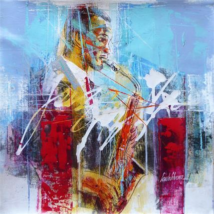 Painting Jazz Dance by Silveira Saulo | Painting Figurative Acrylic