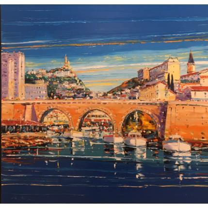 Peinture Le pont du Vallon des Auffes par Corbière Liisa | Tableau Figuratif Huile Paysages