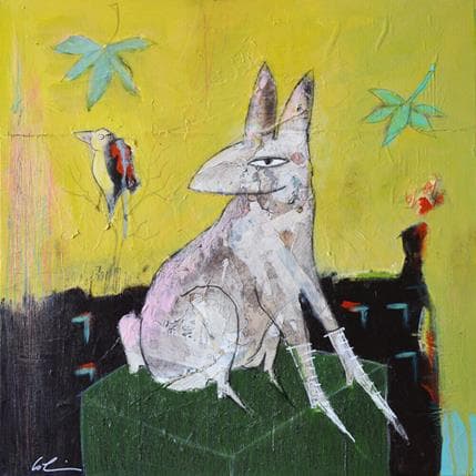 Peinture Green 2 par Colin Sylvie | Tableau Art Singulier Acrylique animaux