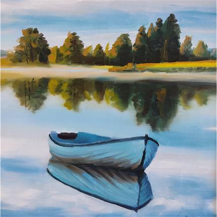 Peinture Reflection par Eugène Romain | Tableau Figuratif Huile Paysages