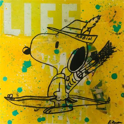Peinture Snoopy robin des bois  par Kikayou | Tableau Pop-art Graffiti Icones Pop