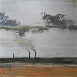 Painting Le port by Mahieu Bertrand | Painting Raw art Metal Marine