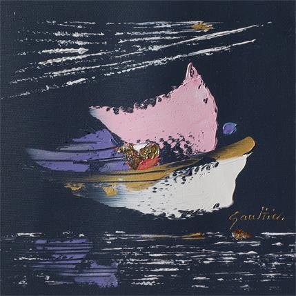 Peinture Près des étoiles par Gaultier Dominique | Tableau Abstrait Huile Minimaliste