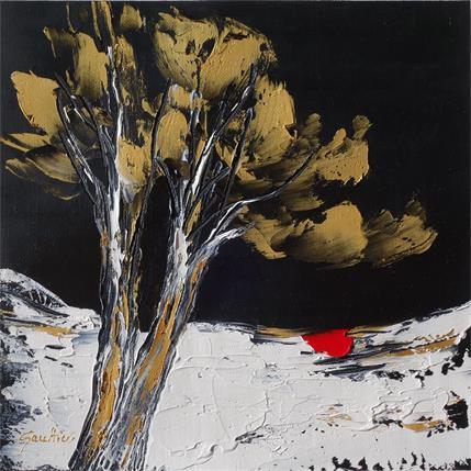 Peinture Peut-être qu'au printemps ... par Gaultier Dominique | Tableau Figuratif Huile Noir & blanc, Paysages