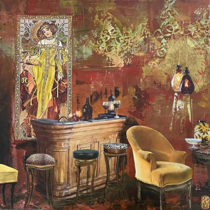 Peinture Elisa par Romanelli Karine | Tableau Figuratif Collage Scènes de vie