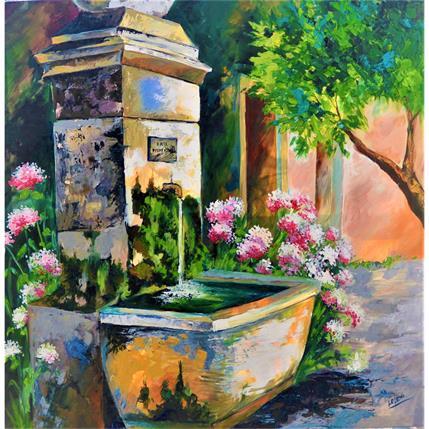 Peinture Fontaine de Coustellet par Laura Rose | Tableau Figuratif Huile Paysages