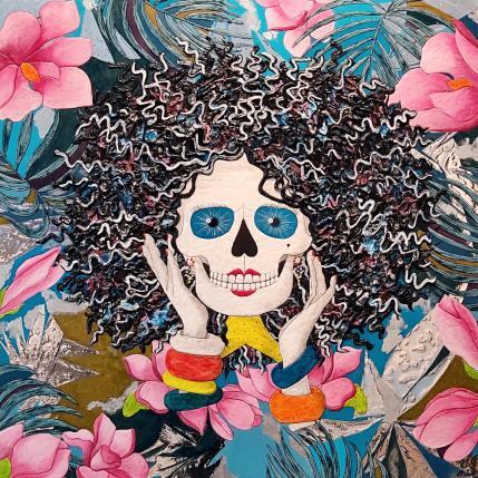 Peinture Gouffa Bella Lizzo par Geiry | Tableau Matiérisme Acrylique, Bois Icones Pop