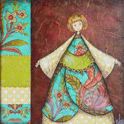 Peinture Anouk par Blais Delphine | Tableau Art naïf Acrylique Scènes de vie