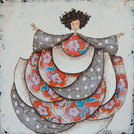 Peinture Suzanne par Blais Delphine | Tableau Art naïf Acrylique Scènes de vie