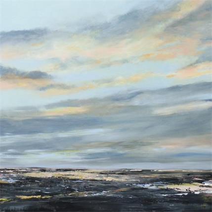 Painting No man's l and by Fièvre Véronique | Painting Figurative Acrylic Landscapes, Marine, Minimalist