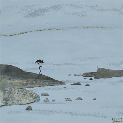 Peinture La Bordure par Lemonnier  | Tableau Matiérisme Acrylique, Upcycling, Zinc Minimaliste, Paysages