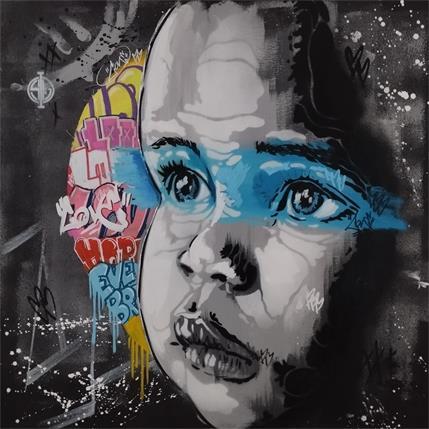 Peinture Le regard, l'enfant d'Afrique par Sufyr | Tableau Street Art Acrylique, Graffiti Portraits