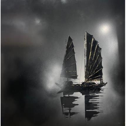 Peinture Souvenirs par Rey Julien | Tableau Figuratif Acrylique, Carton Paysages