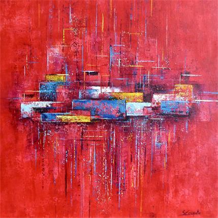 Peinture Opulent Skyline par Coupette Steffi | Tableau Abstrait Acrylique Urbain