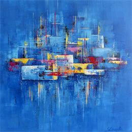 Peinture Overlay In New York par Coupette Steffi | Tableau Abstrait Acrylique Urbain