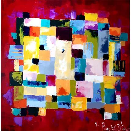 Peinture Lumière sur Saint-Guilhem par Bastide d´Izard Armelle | Tableau Art Singulier Huile Minimaliste