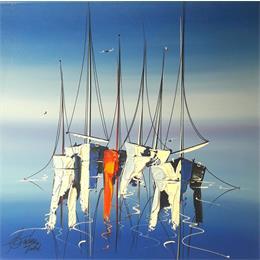 Pintura Reflet de l'été por Fonteyne David | Pintura Figurative Acrylic, Oil Marine