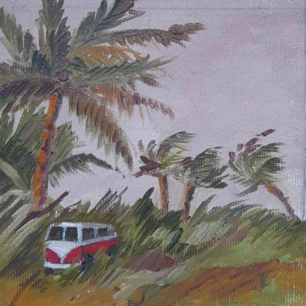 Peinture Voyage en Combi par Lorene Perez | Tableau Figuratif Huile Paysages