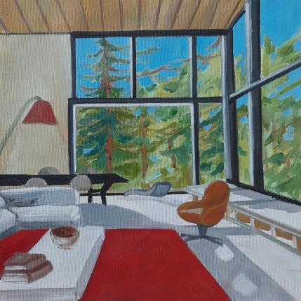 Peinture Intérieur montagne  par Lorene Perez | Tableau Figuratif Huile Paysages