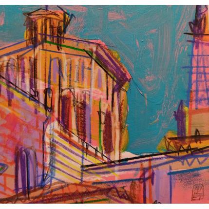 Gemälde Notre Lugdunum von Anicet Olivier | Gemälde Figurativ Acryl Pop-Ikonen, Urban