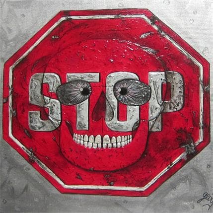 Peinture STOP par Geiry | Tableau Figuratif Portraits