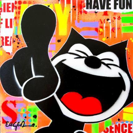 Peinture HAVE FUN par Euger Philippe | Tableau Pop-art Acrylique, Carton, Collage, Graffiti Icones Pop