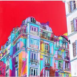 Painting Derrière la fenêtre se joue une tension érotique by Anicet Olivier | Painting Figurative Acrylic Life style, Urban