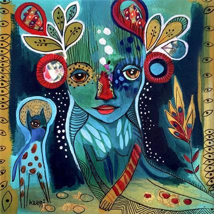 Peinture En communion avec la nature par Ketfa Laure | Tableau Art Singulier Acrylique Scènes de vie