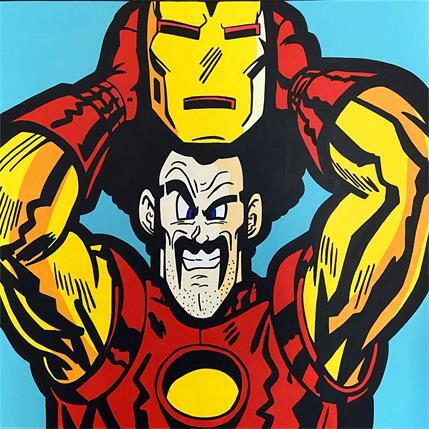 Peinture Iron Hercule par Kalo | Tableau Pop-art Collage, Graffiti, Posca Icones Pop, Portraits