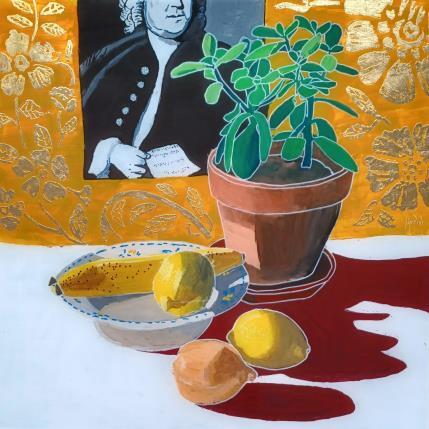 Peinture les cinq sens de Jean Sébastien par Auriol Philippe | Tableau Figuratif Acrylique, Plexiglas, Posca Natures mortes, Portraits