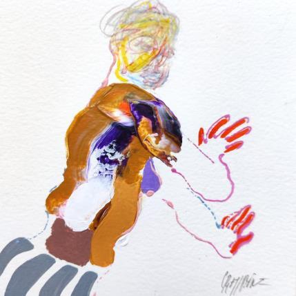 Pintura La rayure por Cressanne | Pintura Figurative Acrylic Nude