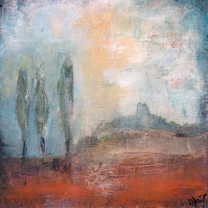 Peinture Changeantes lueurs du jour par Droit Ode | Tableau Figuratif Paysages