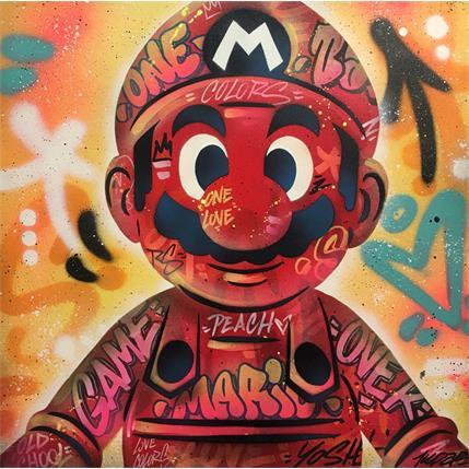 Peinture Red Mario par Kedarone | Tableau Pop-art Graffiti, Posca Icones Pop