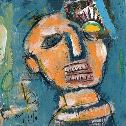 Peinture Visage 1 par De Sousa Miguel | Tableau Art Singulier Portraits