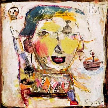 Peinture O pirata de mares par De Sousa Miguel | Tableau Art Singulier scènes de vie