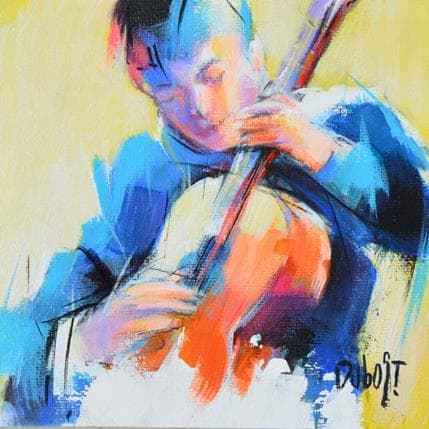 Peinture A la guitare par Dubost | Tableau Figuratif Acrylique Scènes de vie