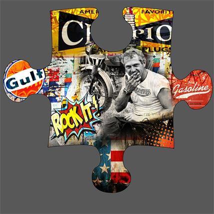 Peinture MC QUEEN TRIUMPH WEB par Novarino Fabien | Tableau Pop-art Collage, Graffiti Icones Pop, Sport