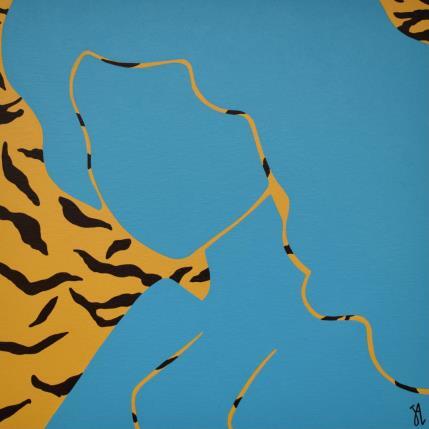 Peinture Wild Reflection par Julie-Anne | Tableau Figuratif Acrylique Nu