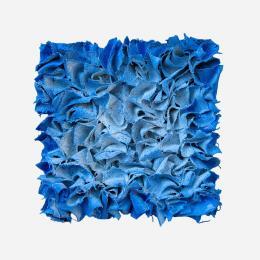 Painting Light Blue by Dalloz Julie | Painting Abstract Graffiti, Textile, Upcycling, Wood Minimalist