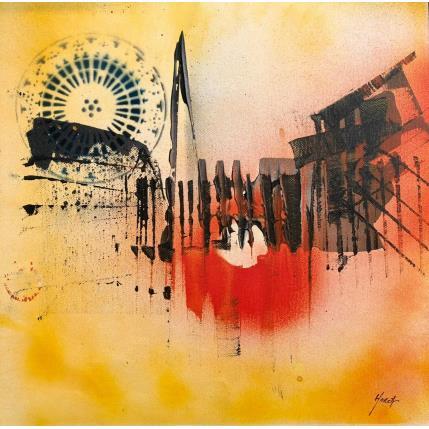 Peinture Sunny KTdral - Cathédrale de Strasbourg par Horea | Tableau Figuratif Huile