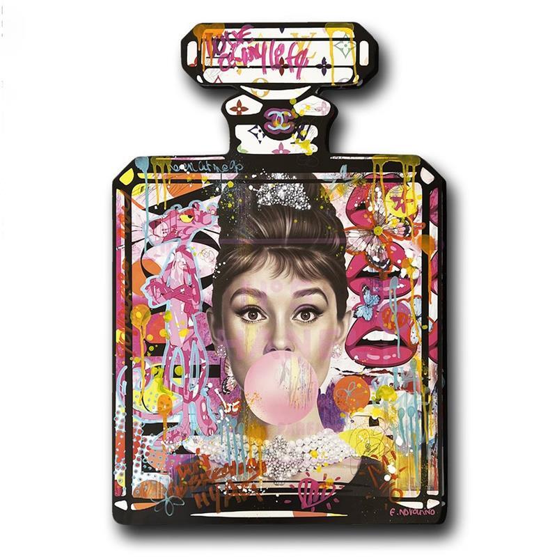 Peinture Audrey number five par Novarino Fabien | Tableau Pop-art Icones Pop