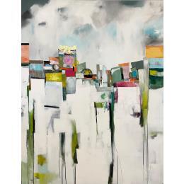 Peinture Liberté par Lau Blou | Tableau Abstrait minimaliste, Paysages