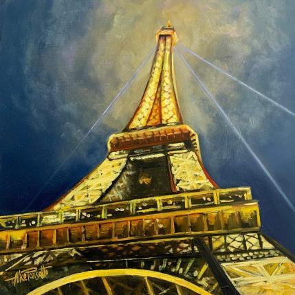 Peinture So shining lights  par Parisotto Alice | Tableau Figuratif Bois, Huile Urbain