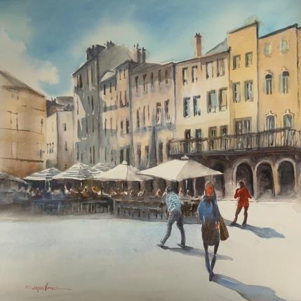 Peinture Je reviendrai par Seruch Capouillez Isabelle | Tableau Figuratif Aquarelle Urbain