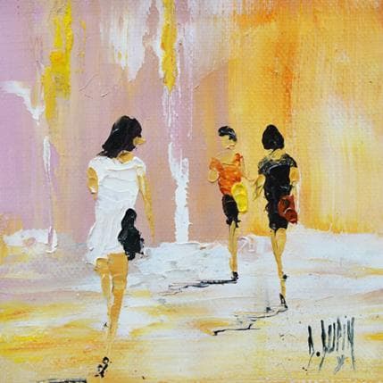 Peinture Fashionistas par Dupin Dominique | Tableau Figuratif Huile scènes de vie
