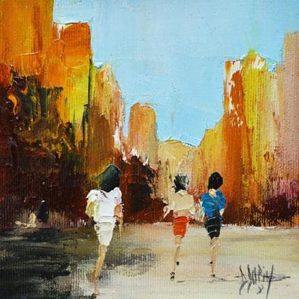 Peinture Printanier par Dupin Dominique | Tableau Figuratif Huile Urbain