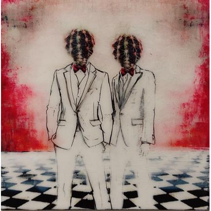 Peinture Dos en juego par Bofill Laura | Tableau Figuratif Acrylique, Bois Portraits