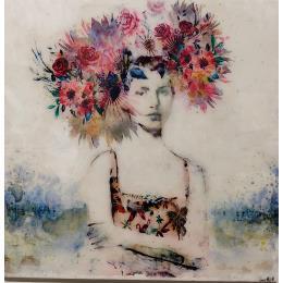 Peinture Verano par Bofill Laura | Tableau Figuratif Acrylique, Bois Portraits